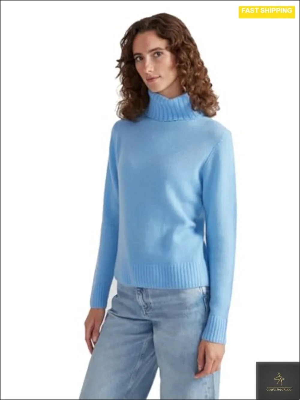 Women's 100% Cashmere Turtleneck Sweater, Regular Fit, Long Sleeve Pullover